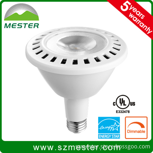 UL Energy star approved 17W 1100lm 25degree or 40degree COB led par38 5years warranty